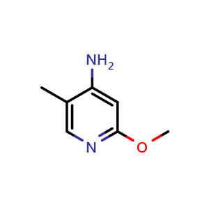 Chemical structure of 2-methoxy-5-methylpyridin-4-amine , CAS 1260663-96-4, AChemBlock S81566