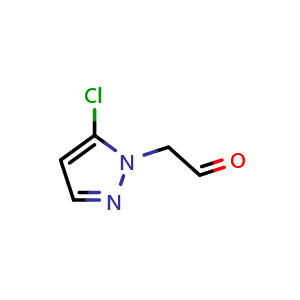 Chemical structure of 2-(5-chloro-1H-pyrazol-1-yl)acetaldehyde , CAS 1260642-65-6, AChemBlock S81577