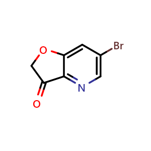 Chemical structure of 6-bromofuro[3,2-b]pyridin-3-one , CAS 1256836-00-6, AChemBlock S81649