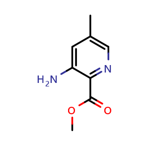 Chemical structure of methyl 3-amino-5-methyl-pyridine-2-carboxylate , CAS 1256807-77-8, AChemBlock S81663