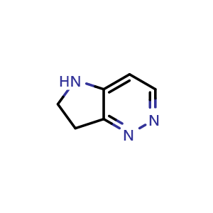 Chemical structure of 5H,6H,7H-pyrrolo[3,2-c]pyridazine , CAS 1254360-83-2, AChemBlock S81725