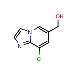 Chemical structure of (8-chloroimidazo[1,2-a]pyridin-6-yl)methanol , CAS 1251924-50-1, AChemBlock S81747