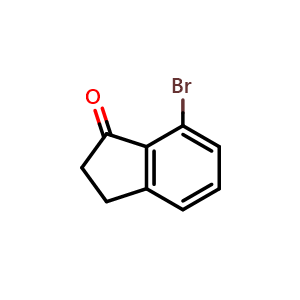 Chemical structure of 7-bromoindan-1-one , CAS 125114-77-4, AChemBlock S81765