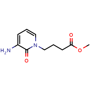 Chemical structure of methyl 4-(3-amino-2-oxo-1-pyridyl)butanoate , CAS 1251139-19-1, AChemBlock S81766