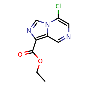 Chemical structure of ethyl 5-chloroimidazo[1,5-a]pyrazine-1-carboxylate , CAS 1250996-90-7, AChemBlock S81787