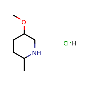 Chemical structure of 5-methoxy-2-methylpiperidine hydrochloride , CAS 1250698-47-5, AChemBlock S81798