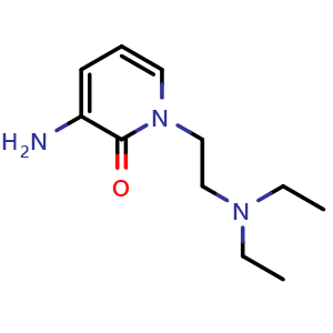 Chemical structure of 3-amino-1-[2-(diethylamino)ethyl]pyridin-2-one , CAS 1250432-31-5, AChemBlock S81811