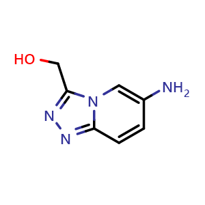 Chemical structure of (6-amino-[1,2,4]triazolo[4,3-a]pyridin-3-yl)methanol , CAS 1249927-35-2, AChemBlock S81829