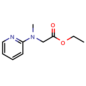 Chemical structure of ethyl 2-[methyl(pyridin-2-yl)amino]acetate , CAS 1249006-32-3, AChemBlock S81861