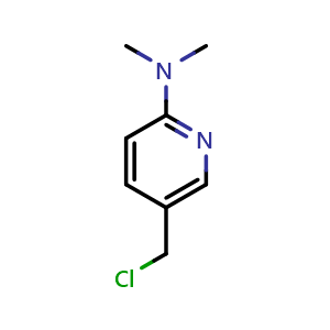 Chemical structure of 5-(chloromethyl)-N,N-dimethylpyridin-2-amine , CAS 1248994-14-0, AChemBlock S81862