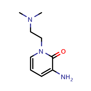 Chemical structure of 3-amino-1-[2-(dimethylamino)ethyl]pyridin-2-one , CAS 1248942-63-3, AChemBlock S81866