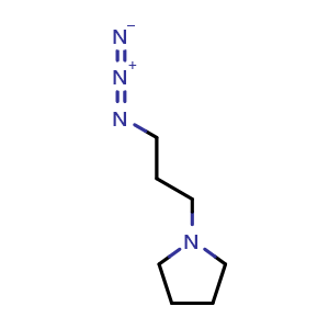 Chemical structure of 1-(3-azidopropyl)pyrrolidine , CAS 1248112-95-9, AChemBlock S81881