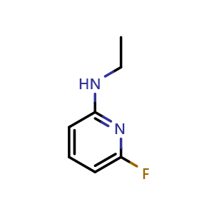Chemical structure of N-ethyl-6-fluoropyridin-2-amine , CAS 1247781-70-9, AChemBlock S81888