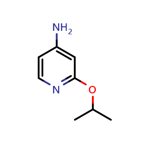 Chemical structure of 2-(propan-2-yloxy)pyridin-4-amine , CAS 1247371-36-3, AChemBlock S81899