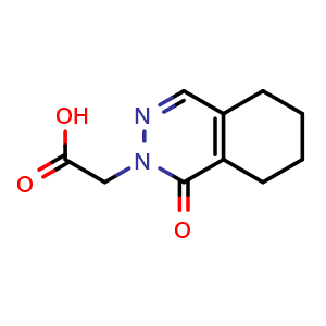 Chemical structure of 2-(1-oxo-1,2,5,6,7,8-hexahydrophthalazin-2-yl)acetic acid , CAS 1239746-66-7, AChemBlock S82001