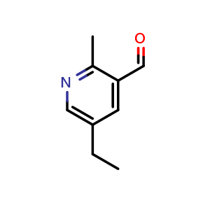 Chemical structure of 5-ethyl-2-methylpyridine-3-carbaldehyde , CAS 123903-24-2, AChemBlock S82014