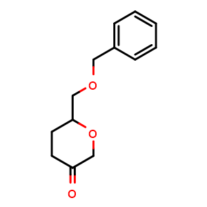 Chemical structure of 6-(benzyloxymethyl)tetrahydropyran-3-one , CAS 1239018-95-1, AChemBlock S82015