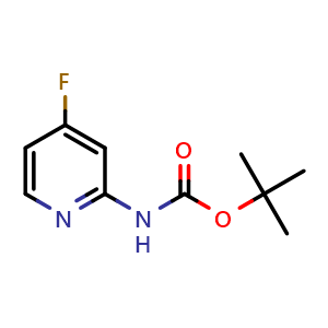 Chemical structure of tert-butyl N-(4-fluoropyridin-2-yl)carbamate , CAS 1237535-76-0, AChemBlock S82019