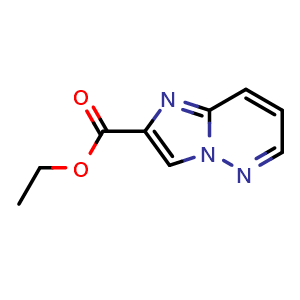 Chemical structure of ethyl imidazo[1,2-b]pyridazine-2-carboxylate , CAS 123531-27-1, AChemBlock S82051