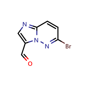 Chemical structure of 6-bromoimidazo[1,2-b]pyridazine-3-carbaldehyde , CAS 1234616-23-9, AChemBlock S82061