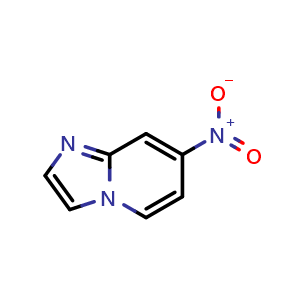 Chemical structure of 7-nitroimidazo[1,2-a]pyridine , CAS 1234615-93-0, AChemBlock S82064