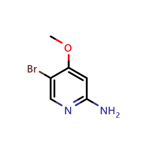Chemical structure of 5-bromo-4-methoxypyridin-2-amine , CAS 1232431-11-6, AChemBlock S82097