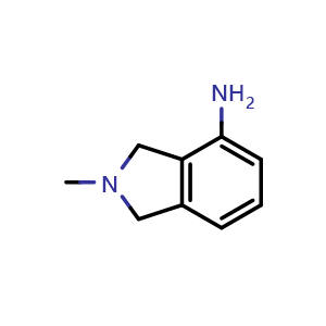 Chemical structure of 2-methylisoindolin-4-amine , CAS 122993-59-3, AChemBlock S82109