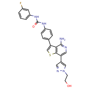 Chemical structure of ilorasertib , CAS 1227939-82-3, AChemBlock S82136