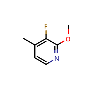 Chemical structure of 3-fluoro-2-methoxy-4-methylpyridine , CAS 1227596-07-7, AChemBlock S82150