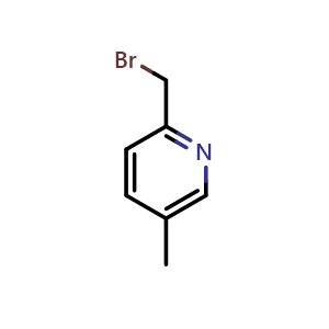 Chemical structure of 2-(bromomethyl)-5-methyl-pyridine , CAS 1227563-74-7, AChemBlock S82156