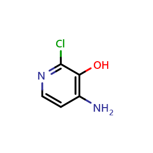 Chemical structure of 4-amino-2-chloro-pyridin-3-ol , CAS 1227508-94-2, AChemBlock S82159
