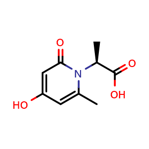Chemical structure of (2S)-2-(4-hydroxy-6-methyl-2-oxo-1,2-dihydropyridin-1-yl)propanoic acid , CAS 1220108-42-8, AChemBlock S82242