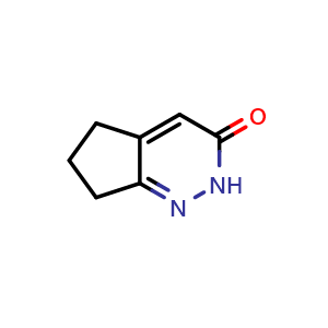 Chemical structure of 2H,3H,5H,6H,7H-cyclopenta[c]pyridazin-3-one , CAS 122001-78-9, AChemBlock S82258