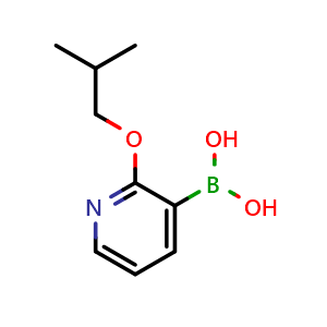 Chemical structure of 2-(isobutoxy)pyridine-3-boronic acid , CAS 1218790-95-4, AChemBlock S82279