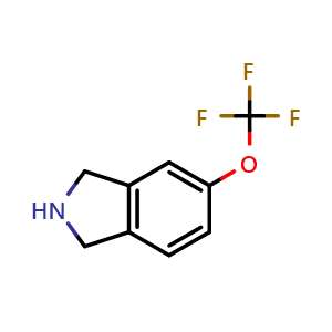 Chemical structure of 5-(trifluoromethoxy)-2,3-dihydro-1H-isoindole , CAS 1211532-42-1, AChemBlock S82427