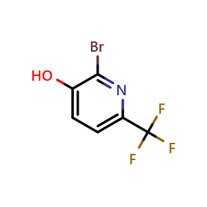 Chemical structure of 2-bromo-6-(trifluoromethyl)pyridin-3-ol , CAS 1211526-50-9, AChemBlock S82433