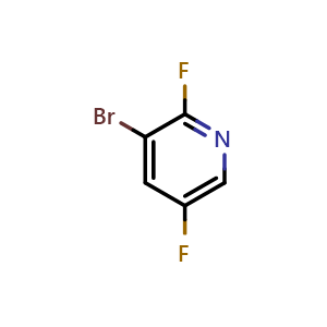 Chemical structure of 3-bromo-2,5-difluoropyridine , CAS 1211331-43-9, AChemBlock S82448