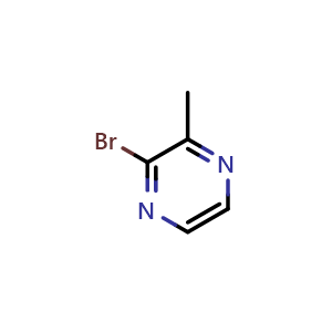 Chemical structure of 2-bromo-3-methylpyrazine , CAS 120984-76-1, AChemBlock S82460