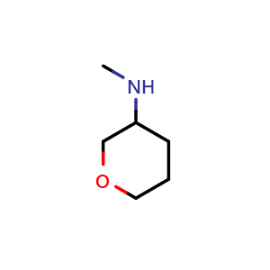 Chemical structure of N-methyloxan-3-amine , CAS 120811-33-8, AChemBlock S82470