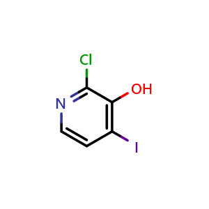 Chemical structure of 2-chloro-4-iodo-pyridin-3-ol , CAS 1207973-15-6, AChemBlock S82481