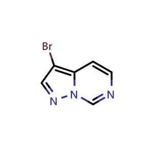 Chemical structure of 3-bromopyrazolo[1,5-c]pyrimidine , CAS 1207853-39-1, AChemBlock S82485