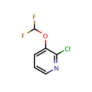 Chemical structure of 2-chloro-3-(difluoromethoxy)pyridine , CAS 1206977-80-1, AChemBlock S82505