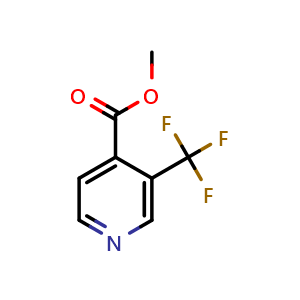 Chemical structure of methyl 3-(trifluoromethyl)isonicotinate , CAS 1203952-88-8, AChemBlock S82543