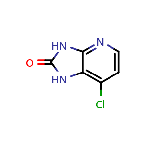 Chemical structure of 7-chloro-1,3-dihydroimidazo[4,5-b]pyridin-2-one , CAS 1202780-76-4, AChemBlock S82556