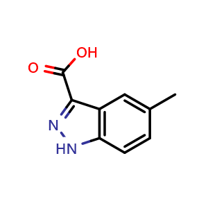 Chemical structure of 5-Methyl-1H-indazole-3-carboxylic acid , CAS 1201-24-7, AChemBlock S82571
