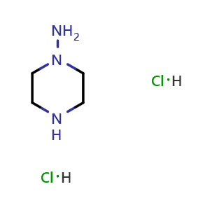 Chemical structure of piperazin-1-amine dihydrochloride , CAS 1198287-12-5, AChemBlock S82585