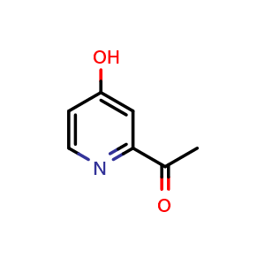 Chemical structure of 1-(4-hydroxy-2-pyridyl)ethanone , CAS 1196157-53-5, AChemBlock S82599