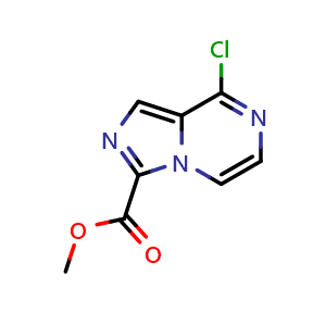 Chemical structure of methyl 8-chloroimidazo[1,5-a]pyrazine-3-carboxylate , CAS 1195989-59-3, AChemBlock S82628