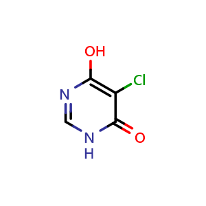 Chemical structure of 5-chloro-4-hydroxy-1H-pyrimidin-6-one , CAS 1193-56-2, AChemBlock S82641