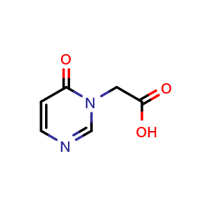 Chemical structure of 2-(6-oxo-1,6-dihydropyrimidin-1-yl)acetic acid , CAS 1190392-07-4, AChemBlock S82678